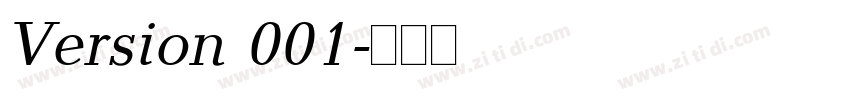 Version 001字体转换